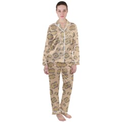 Leopard Print Satin Long Sleeve Pyjamas Set by Sobalvarro