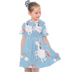 Unicorn Seamless Pattern Background Vector (2) Kids  Sailor Dress by Sobalvarro