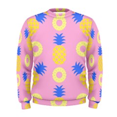 Pop Art Pineapple Seamless Pattern Vector Men s Sweatshirt by Sobalvarro
