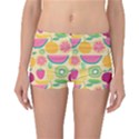 Seamless Pattern With Fruit Vector Illustrations Gift Wrap Design Reversible Boyleg Bikini Bottoms View3