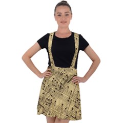 Music Nuts Sheet Velvet Suspender Skater Skirt by Mariart