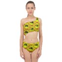 Cut Glass Beads Spliced Up Two Piece Swimsuit View1