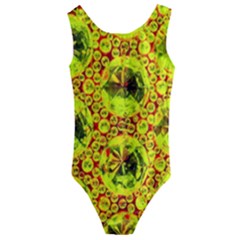 Cut Glass Beads Kids  Cut-out Back One Piece Swimsuit by essentialimage