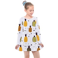 Pineapples Kids  Long Sleeve Dress by Sobalvarro