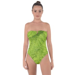 Structure Nature Texture Pattern Tie Back One Piece Swimsuit
