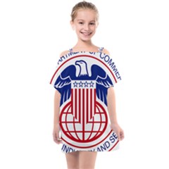 Seal Of United States Department Of Commerce Bureau Of Industry & Security Kids  One Piece Chiffon Dress by abbeyz71