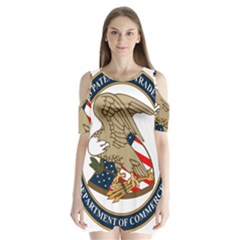 Seal Of United States Patent And Trademark Office Shoulder Cutout Velvet One Piece by abbeyz71