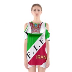 Pre 1979 Logo Of Iran Football Federation Shoulder Cutout One Piece Dress by abbeyz71