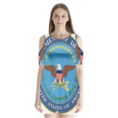 Seal Of United States Department Of Defense Shoulder Cutout Velvet One Piece by abbeyz71