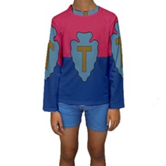 Flag Of United States Army 36th Infantry Division Kids  Long Sleeve Swimwear