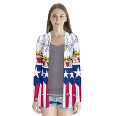 Coat Of Arms Of United States Army 141st Infantry Regiment Drape Collar Cardigan by abbeyz71