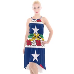 Coat Of Arms Of United States Army 141st Infantry Regiment High-low Halter Chiffon Dress  by abbeyz71