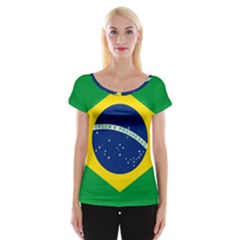 Flag Of Brazil Cap Sleeve Top by abbeyz71