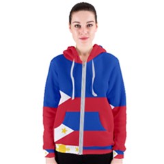 Flag Of The Philippines Women s Zipper Hoodie by abbeyz71