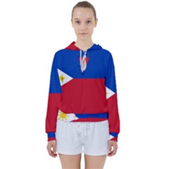 Flag Of The Philippines Women s Tie Up Sweat by abbeyz71