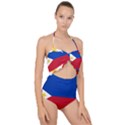 Flag of The Philippines Scallop Top Cut Out Swimsuit View1