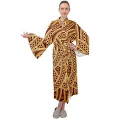 Fine Pattern Maxi Velour Kimono by Sobalvarro
