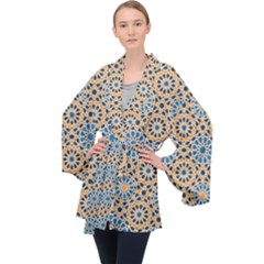 Motif Long Sleeve Velvet Kimono  by Sobalvarro