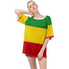 Current Flag Of Ethiopia Oversized Chiffon Top by abbeyz71
