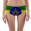 Current Flag of Ethiopia Reversible Mid-Waist Bikini Bottoms View1
