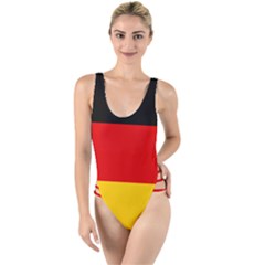 Flag Of Germany High Leg Strappy Swimsuit by abbeyz71