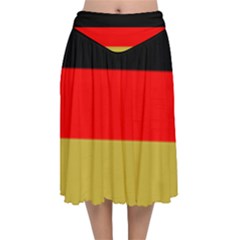 Metallic Flag Of Germany Velvet Flared Midi Skirt by abbeyz71