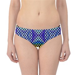 Bright Circle Abstract Black Blue Yellow Red Hipster Bikini Bottoms by BrightVibesDesign