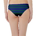 Black Stripes Green Olive Blue Hipster Bikini Bottoms View2