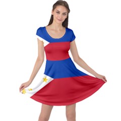 Philippines Flag Filipino Flag Cap Sleeve Dress by FlagGallery