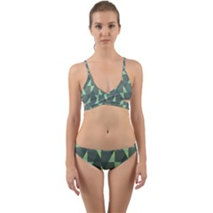 Texture Triangle Wrap Around Bikini Set by Alisyart
