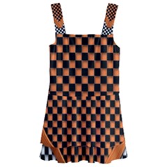 Heart Chess Board Checkerboard Kids  Layered Skirt Swimsuit by HermanTelo