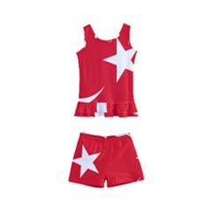 Vertical Flag Of Turkey Kids  Boyleg Swimsuit by abbeyz71