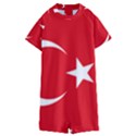 Vertical Flag of Turkey Kids  Boyleg Half Suit Swimwear View1