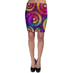 Abstract Background Spiral Colorful Bodycon Skirt by HermanTelo