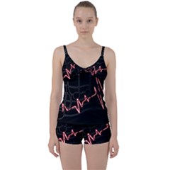 Music Wallpaper Heartbeat Melody Tie Front Two Piece Tankini by HermanTelo