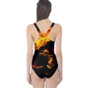 Can Walk on Fire, black background One Piece Swimsuit View2