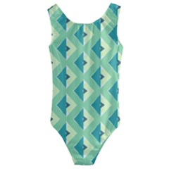 Background Chevron Green Kids  Cut-out Back One Piece Swimsuit by HermanTelo