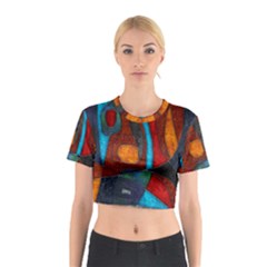 Abstract With Heart Cotton Crop Top by bloomingvinedesign