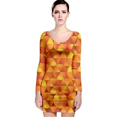 Background Triangle Circle Abstract Long Sleeve Bodycon Dress by HermanTelo
