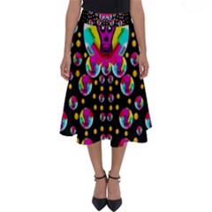 Skull With Many Friends Perfect Length Midi Skirt by pepitasart