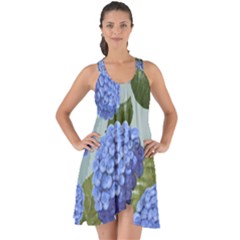 Hydrangea  Show Some Back Chiffon Dress by Sobalvarro