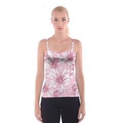 Pink Flowers Spaghetti Strap Top by Sobalvarro