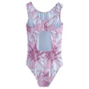 Pink flowers Kids  Cut-Out Back One Piece Swimsuit View2