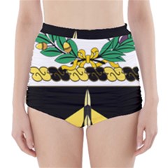 Coat Of Arms Of United States Army 49th Finance Battalion High-waisted Bikini Bottoms by abbeyz71