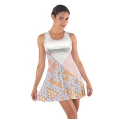Abstrait Triangles Rose Cotton Racerback Dress by kcreatif