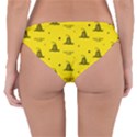 Gadsden Flag Don t tread on me Yellow and Black Pattern with american stars Reversible Hipster Bikini Bottoms View4