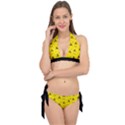 Gadsden Flag Don t tread on me Yellow and Black Pattern with american stars Tie It Up Bikini Set View1