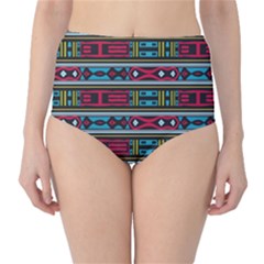 Shapes Rows                                                 High-waist Bikini Bottoms by LalyLauraFLM
