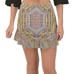 Temple Of Wood With A Touch Of Japan Fishtail Mini Chiffon Skirt by pepitasart