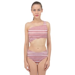 Bandes Peinture Rose Spliced Up Two Piece Swimsuit by kcreatif